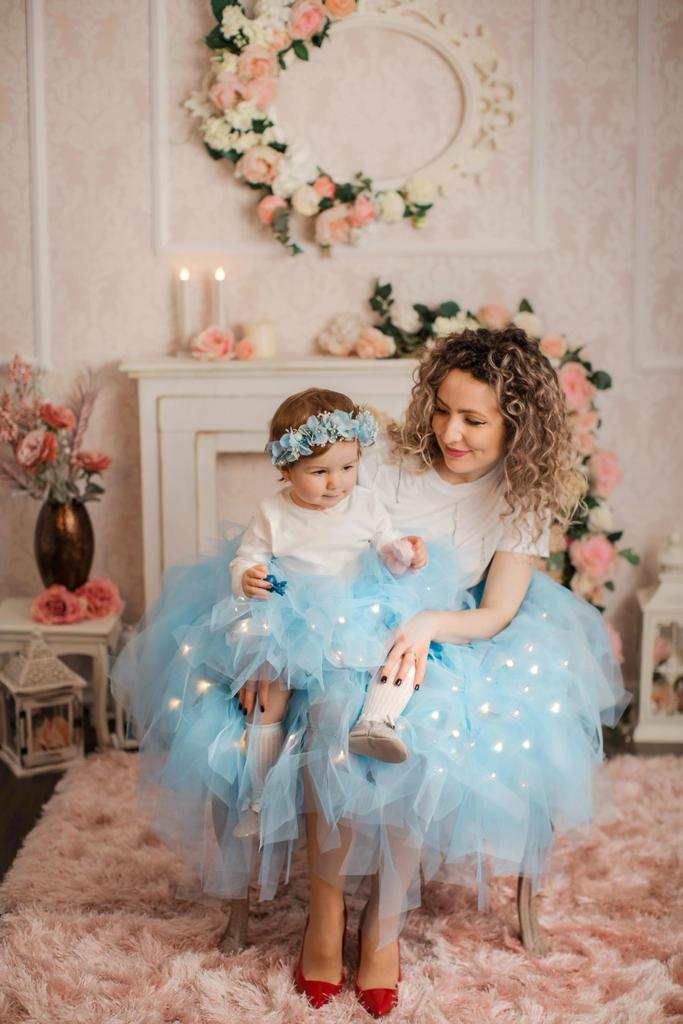Skirt with Lights, Crystal, for Babies, Baptism and Mot
