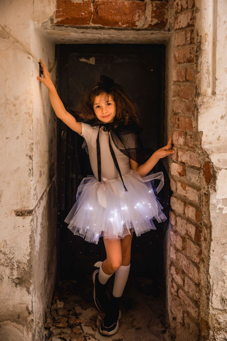 Skirt with Lights, White, Ghost, Halloween